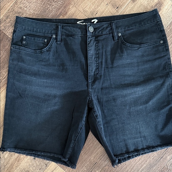 Seven7 Pants - Seven7 Women's Black Denim Shorts